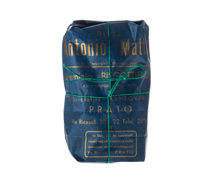 Sacchetto carta pergamino blu e particolare